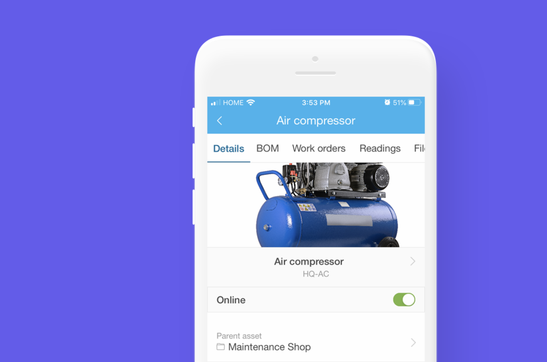 Access parts and asset info on the go