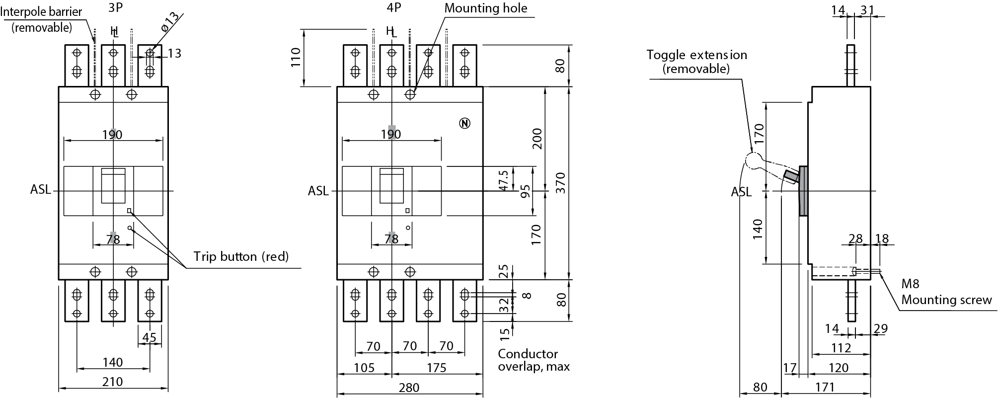 NHP Electrical Engineering Products B Model (160 1600AF)