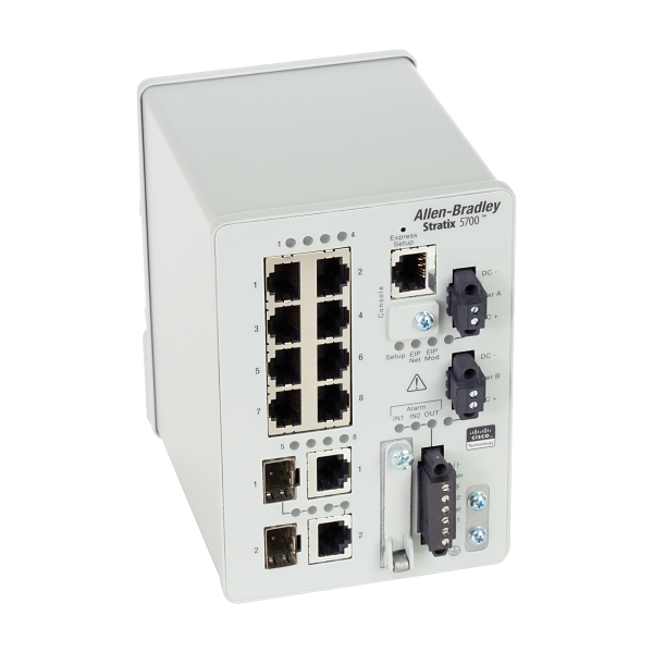 AB Stratix 5700 Managed Switch 10 Ports, 8 x 100MB Copper, 2 AB Stratix 5700 Managed Switch 10 Ports, 8 x 100MB Copper, 2