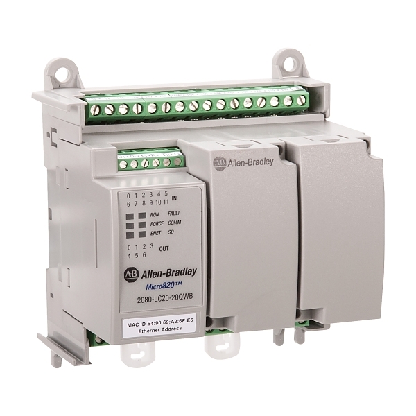 Allen-Bradley Micro820 Controller 8DI 4AI 7DO Relay 1AO Ethernet