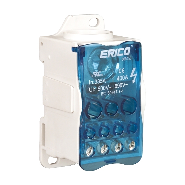 nVent ERIFLEX Distribution Blocks 400A Cu In 1x95 to 185mm Out