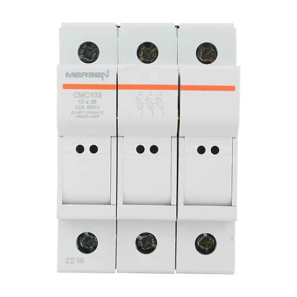 Mersen CM Cylindrical Fuse Holder 10 X 38mm 690V AC 32A 3Pole