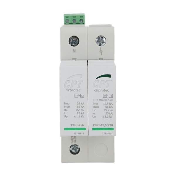Cirprotec PSC Surge Protection Device Type 1 and 2 1 Phase LN and NPE