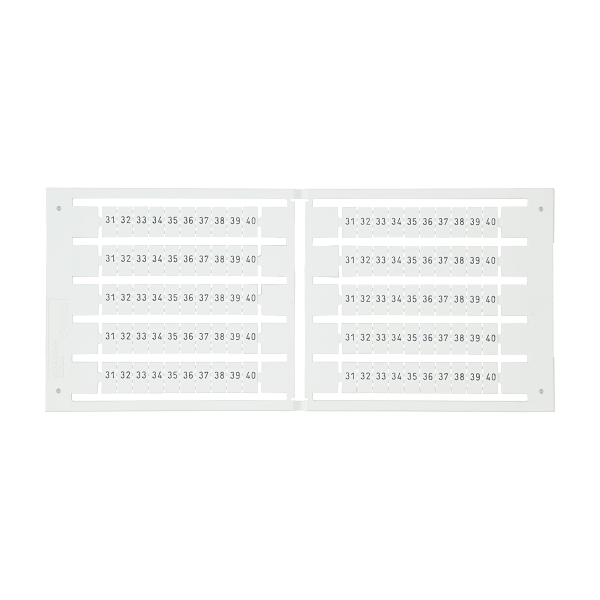 Sprecher and Schuh V7 Screw Terminals Marking Tags 6 x 12mm 31 to 40