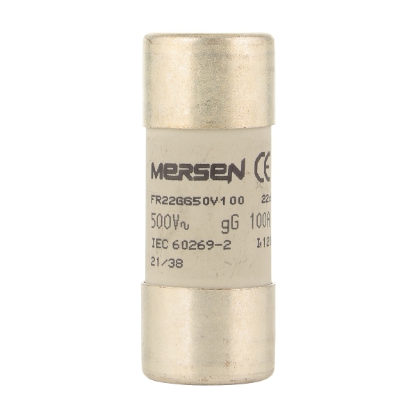 F1225 Mersen FR Cylindrical Fuse 22 x 58mm 500V AC 125A
