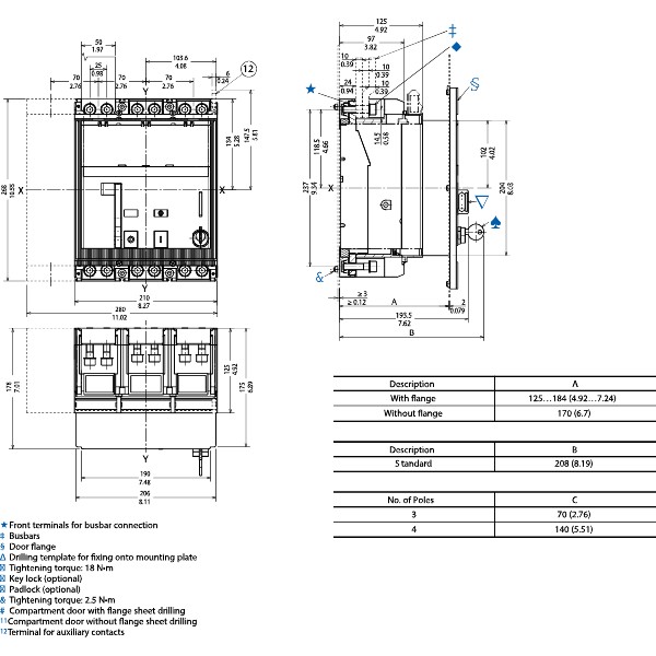 Allen-Bradley 140G MCCB NS Frame 50kA 3P 1200A Electronic LSIG ...
