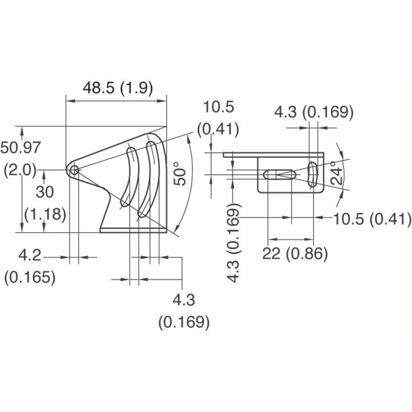 AllenBradley 45B Photoelectric Sensor Mounting Bracket Right Angle 90
