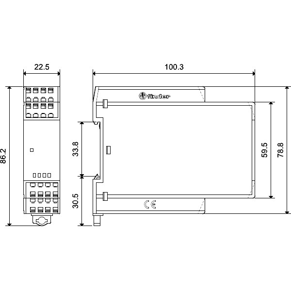 7S1690240420 Forcibly Guided Relay Dimensional Diagram