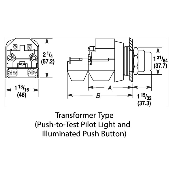 Allen-Bradley 800T Pilot Light 30.5mm FS Terminal Guard Push to Test