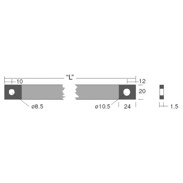 CUBIC CuFlex Flexible Copper Busbar 25mm2 Length 544mm Black