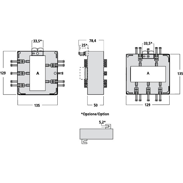 IME TAS102 Solid Core Current Transformer Horizontal 1200A/5A 102 x 54mm 20VA Class 1 15VA Class 0.5