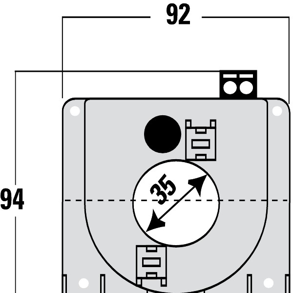 TT351030V545A Transducer CT Dimensional Diagram
