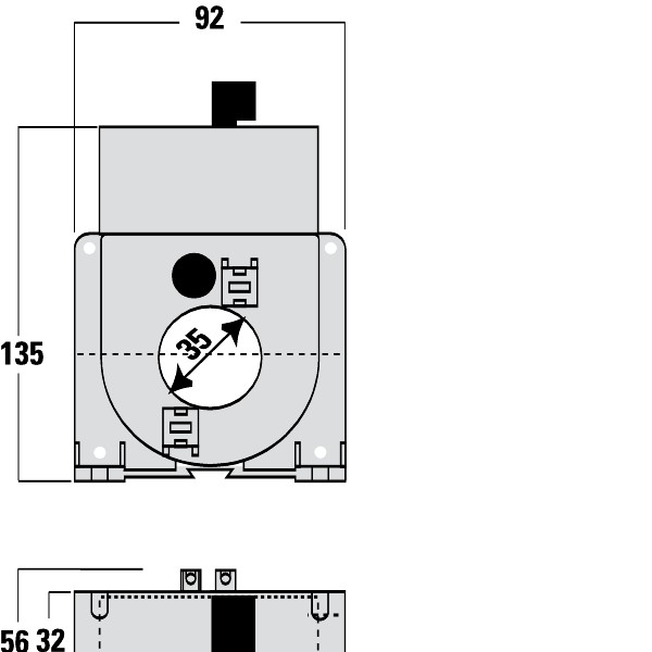 TT35A110VAC Transducer CT Dimensional Diagram