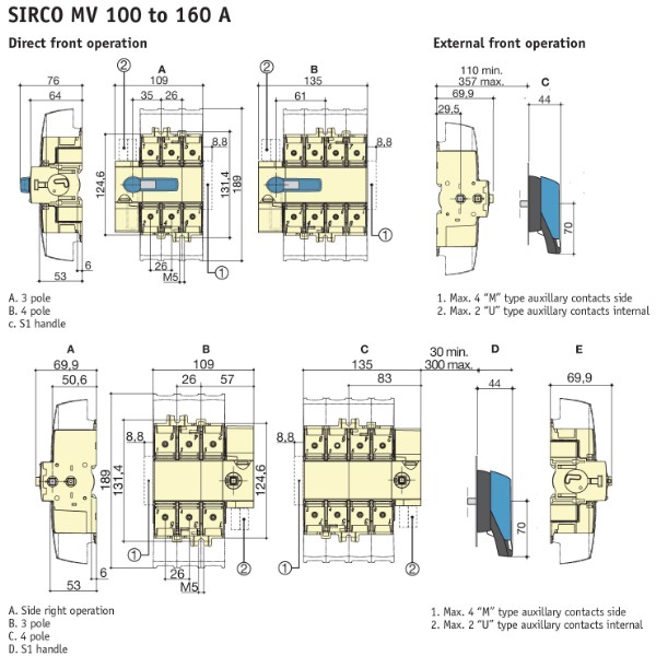 VLBM1253P Load Break Switches Dimensional Diagram