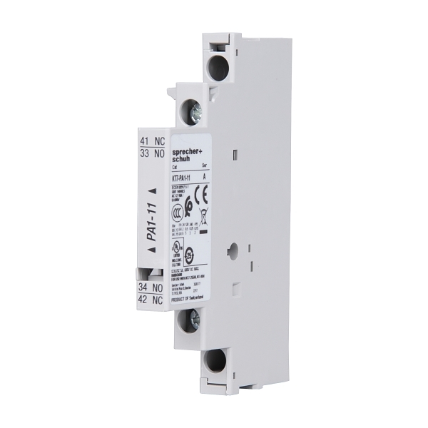 KT7-PE1-11 | Sprecher Schuh | Auxiliary Contact, 1 N.O. / 1 N.C., Front Mount