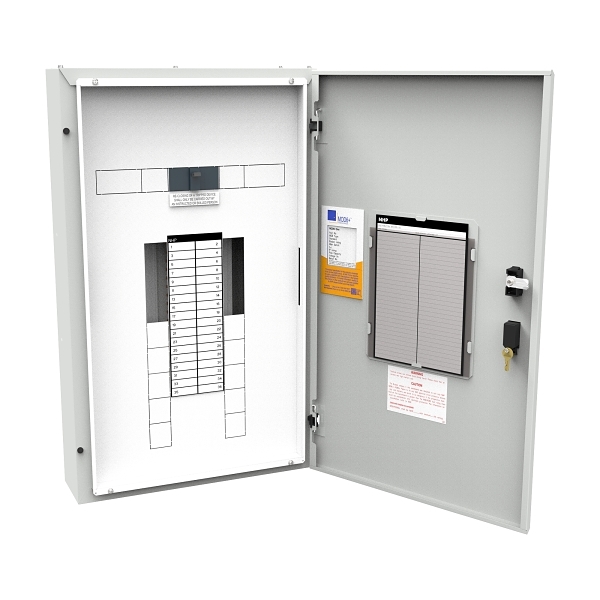 NHP MOD6+ One Panelboard DIN 36W 250A Main Switch Light Grey