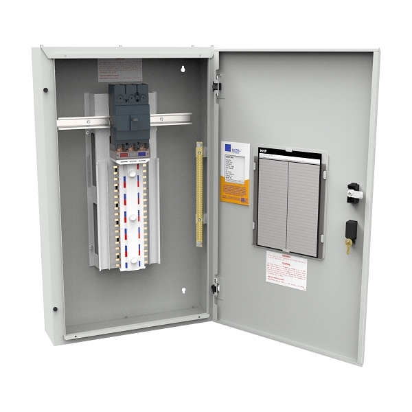 NHP MOD6+ One Panelboard DIN 36W 160A MCCB Main Switch Light Grey