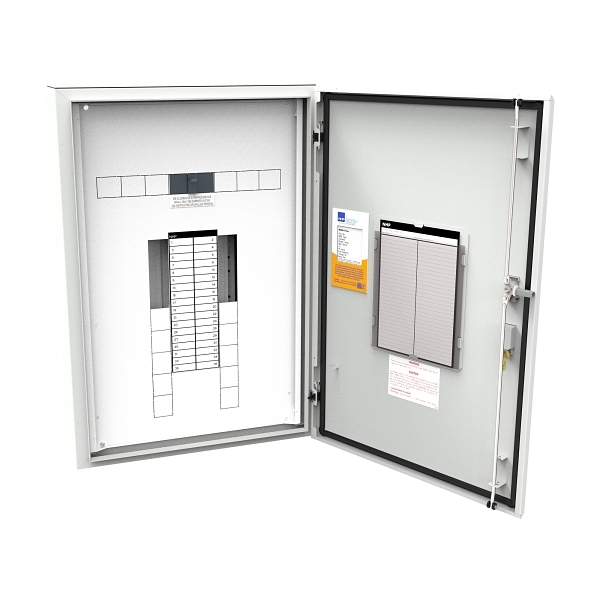 NHP MOD6+ Prime Panelboard 36W No Main Switch Light Grey