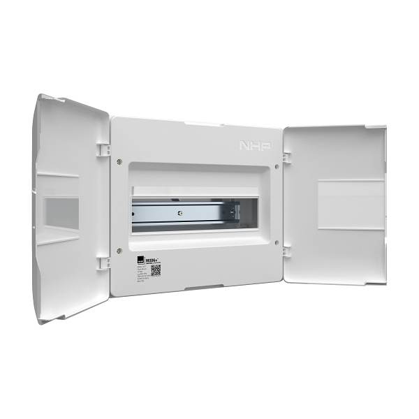 NHP MOD6+ Lightning Loadcentre 12-way, flush door white
