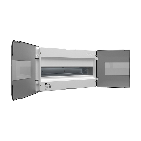 NHP MOD6+ Lightning Loadcentre 18-way, surface door white
