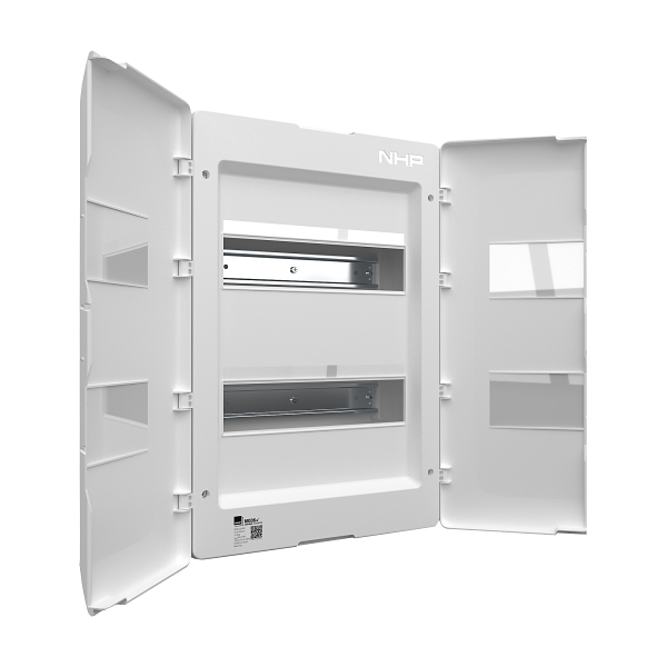 NHP MOD6+ Lightning Loadcentre 24-way, flush door white