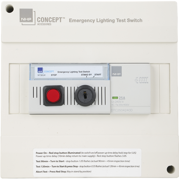 Enclosed Emergency Lighting Test Switch