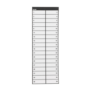 CEL PBD ACC LABEL ESC LEGEND 1-36 DIN-T